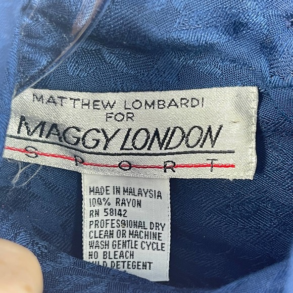 VINTAGE MATTHEW LOMBARDI MAGGY LONDON Womens Medium Floral Button Sleeveless Top - Picture 5 of 12